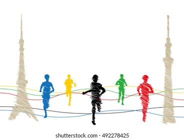 Illustration of marathon