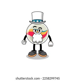 Illustration of marble toy cartoon with i want you gesture , character design