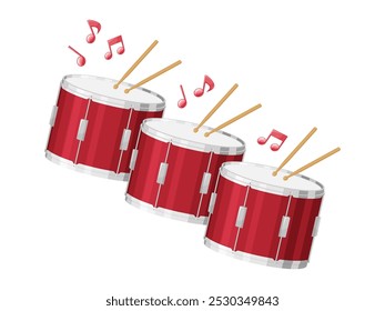 Illustration of marching snare drums being played_aligned