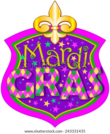 Illustration of Mardi Gras blazon