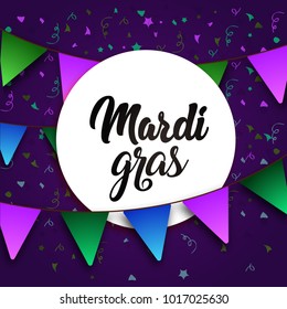 Illustration Of Mardi Gras Party Poster Or Banner Background.