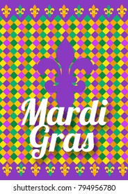 Illustration Of Mardi Gras Party Poster Or Banner Background.