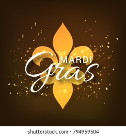 Illustration Of Mardi Gras Party Poster Or Banner Background.