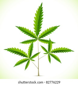 Illustration von Marihuana auf abstraktem Hintergrund
