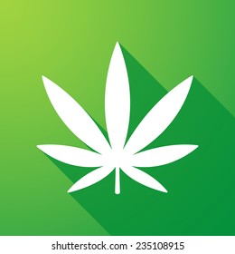 Illustration of a marijuana   long shadow icon