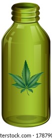 Illustration eines Marihuana auf weißem Hintergrund