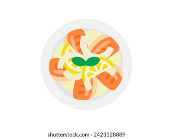 Ilustración del icono del salmón marinado.