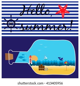 Illustration in a marine theme