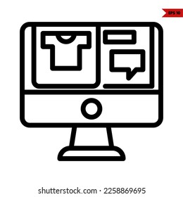 illustration of marketing line icon