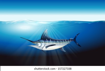 Illustration of a marlin