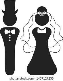 illustration of married flat design