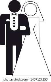 illustration of married flat design