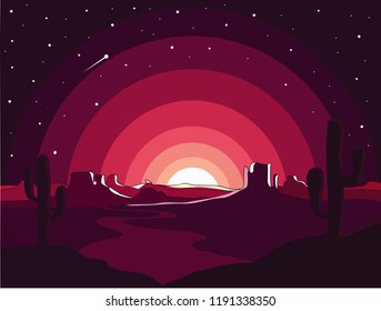 illustration of Mars Landscape. Great for background or wallpaper. 