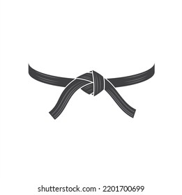 illustration of martial art belt, vector art.