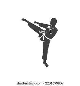 illustration of martial art, vector art.