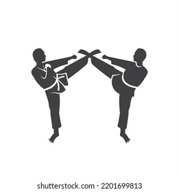 illustration of martial art, vector art.