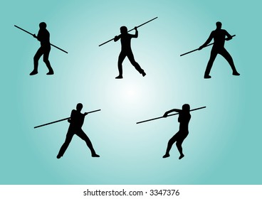 illustration of martial arts - set 2