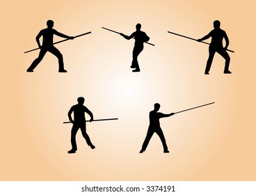 illustration of martial arts - set 3