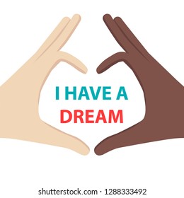 Illustration Of Martin Luther King Day. Flyer, poster or banner. Day sign. Holiday background vector illustration. Equality