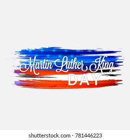 Illustration Of Martin Luther King Day Typography Background.