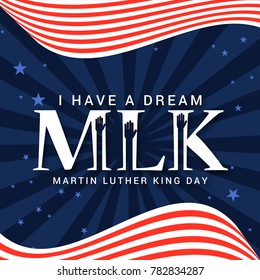 Illustration Of Martin Luther King Day Poster Or Banner Background.