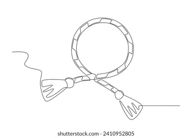 Illustration of a Martisor. Martisor one-line drawing