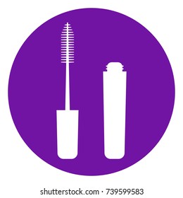 Illustration of mascara circle icon concept