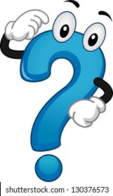 Illustration of a Mascot Question Mark