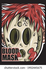 illustration of mask and blood vector