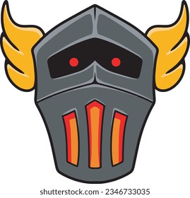 illustration of mask knight vector design
