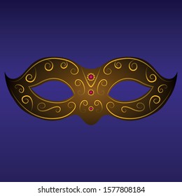 Illustration of a mask for a masquerade.