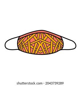 Ilustración de máscara con un patrón perfecto para icono, símbolo, icono, logotipo, elemento y ect.