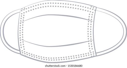Illustration of mask to prevent illness