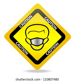 illustration mask safety signs for protection dust