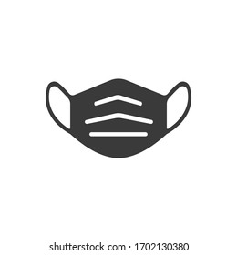 Illustration Mask Vector Icon Black and White Graphic