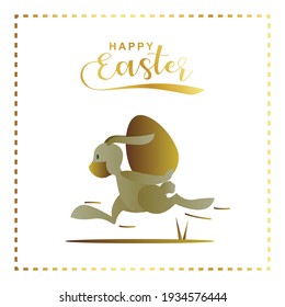 ilustración de conejito enmascarado de Pascua con huevo. fondo de tarjetas de felicitación para la feliz Pascua.