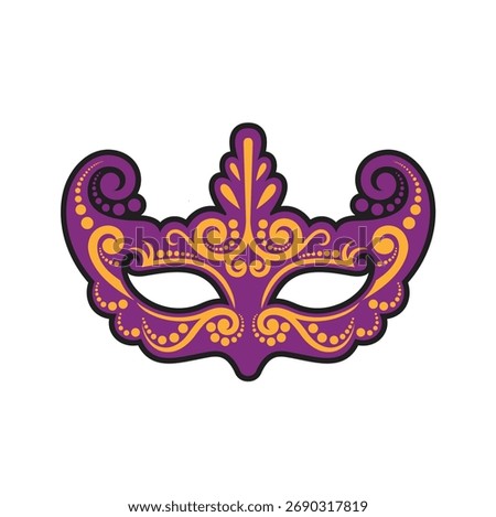 illustration of Masquerade Ball mask, vector art.