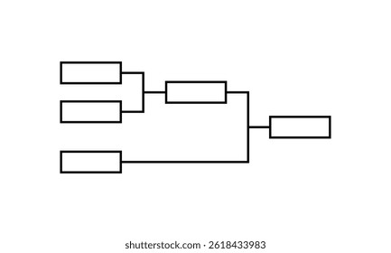 Illustration of match schedule playoff in tournament on white background. final stage. match tournament.