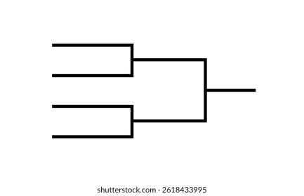 Illustration of match schedule playoff in tournament on white background. final stage. match tournament.
