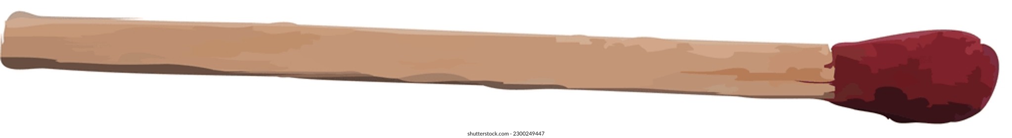 An illustration of A match stick on  white background