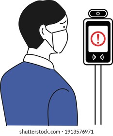 Illustration material of automatic thermometer