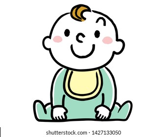 Illustration material: Baby, infants,Cute smile
