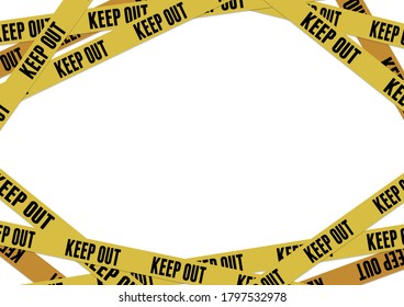 Illustration of material for background of caution tape #01. Vector illustration