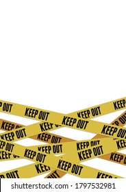 Illustration of material for background of caution tape #02. Vector illustration