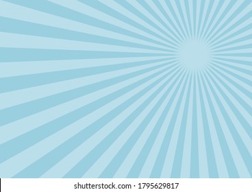 Ilustración del material para el fondo de la radiación (azul claro). El fulcro está en la parte superior derecha
