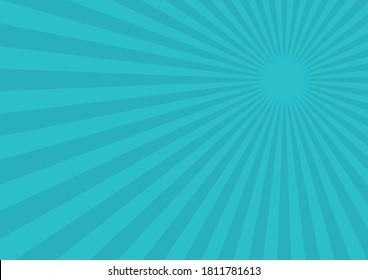 Illustration of material for background of radiation (Light blue). The fulcrum is in upper right