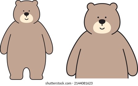 Ilustración de un oso de pie normal