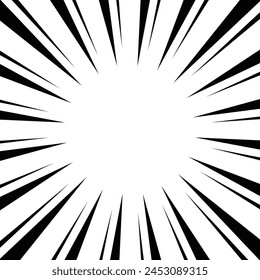 Illustration material of black concentrated lines