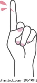 illustration material of bleeding finger 