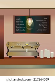 It is an illustration of the material cafe.